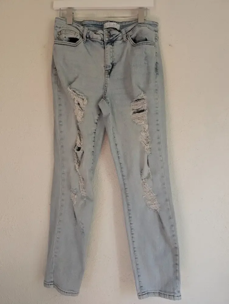 Judy Blue Jeans Womens Size 30 Boyfriend Fit‎ Denim LightWash Stretch Blue JB887